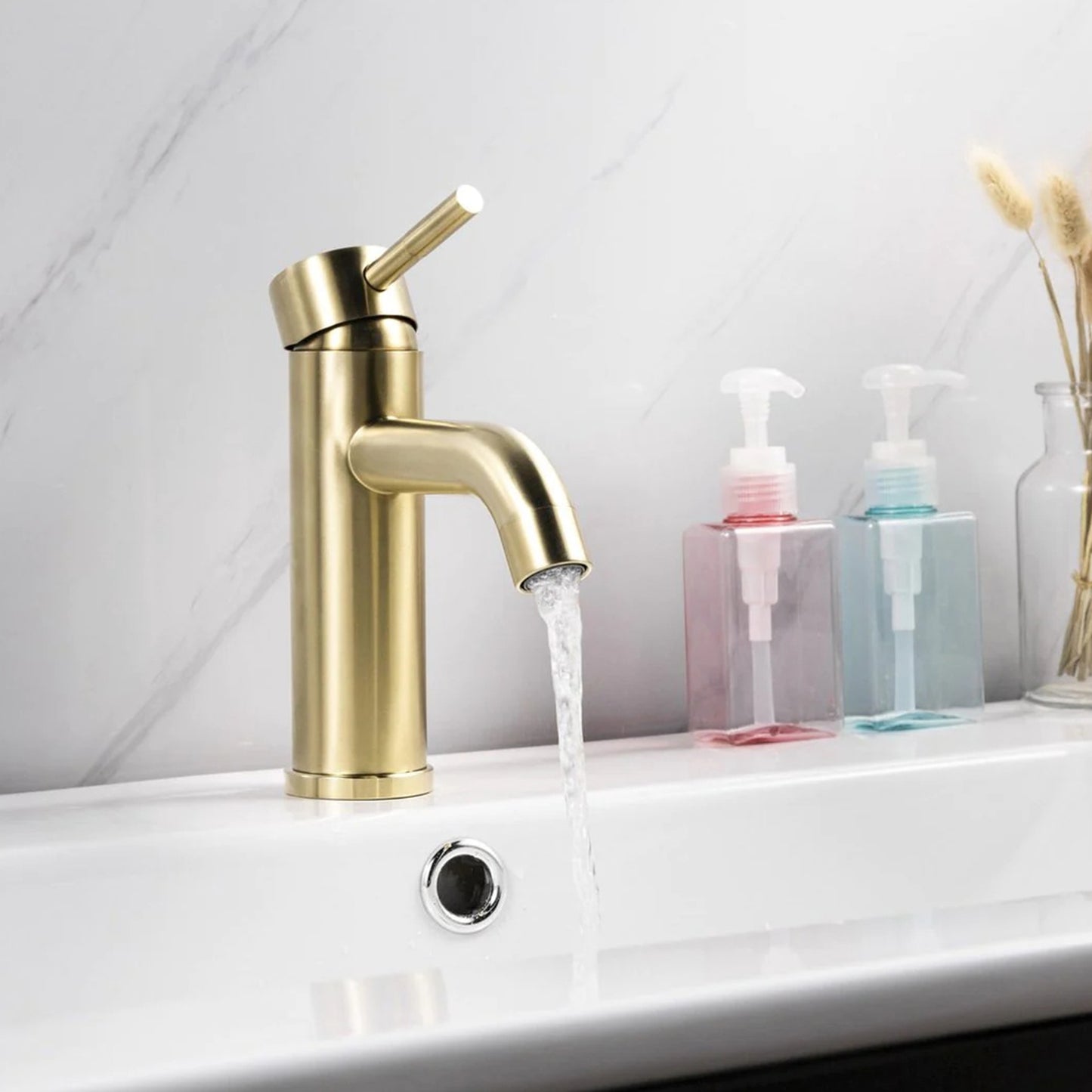 Mengkraan – Geborsteld Messing Goud – Laag