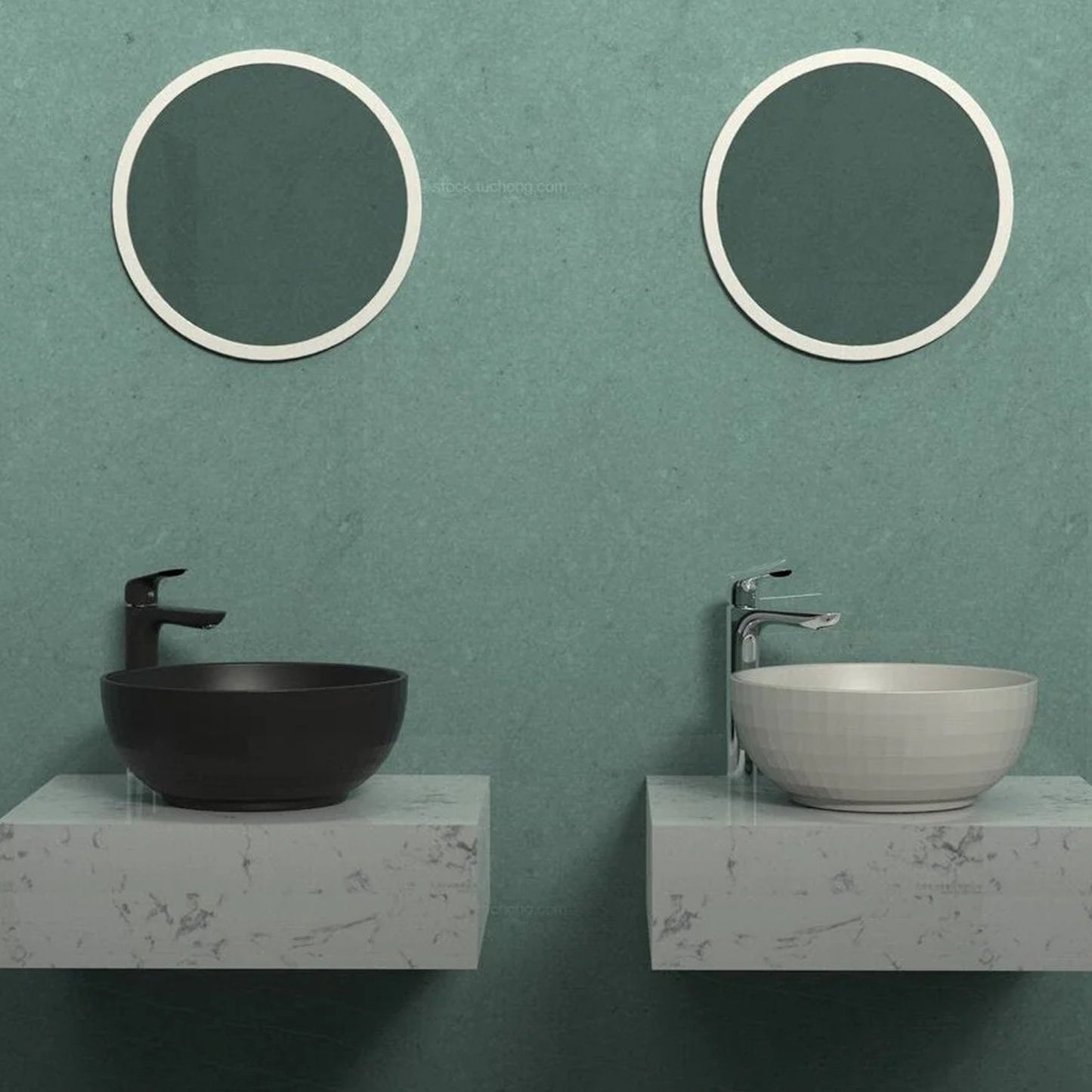 Koriiste Waskom - 40 cm ø - Mat Zwart