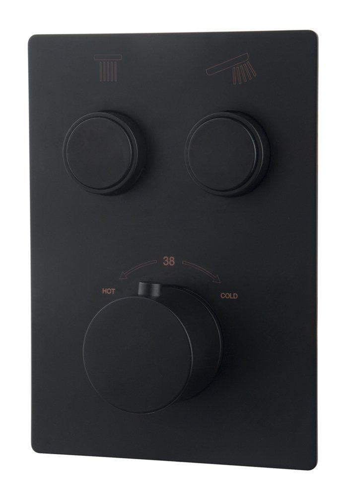 Caral KLIK afbouwdeel therm. 2 weg mat zwart