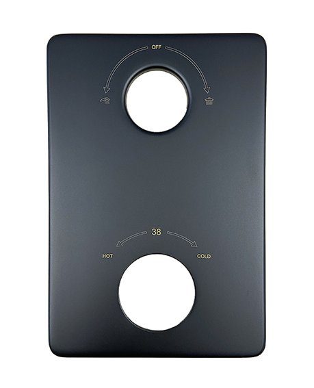 8mm verlengset mat zwart tbv 2-knops douchethermostaat