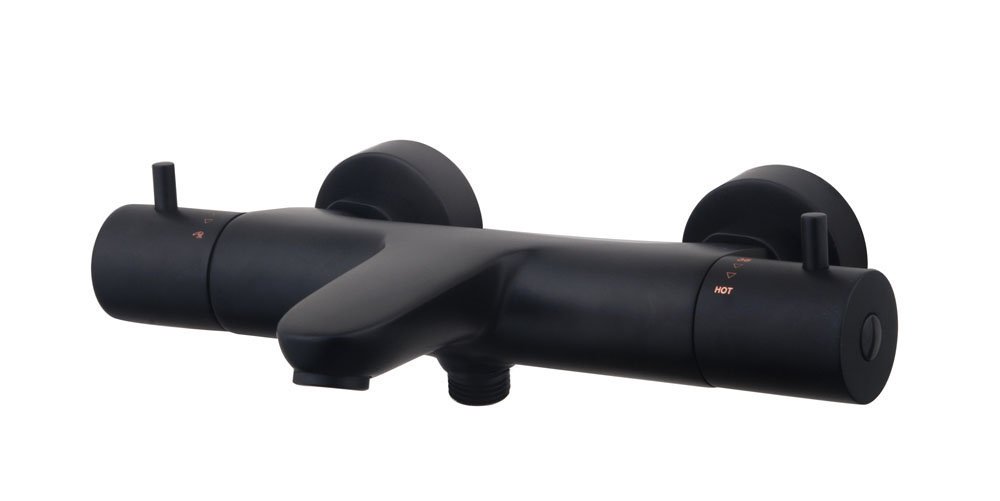 Caral badthermostaat mat zwart