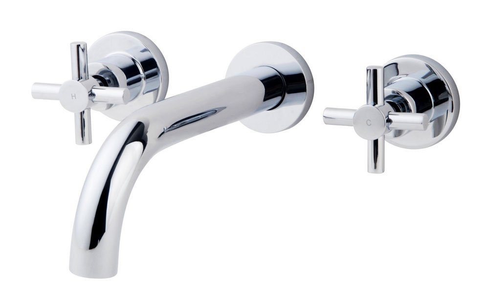 Cross 2-knops wastafel-afbouwdeel chroom