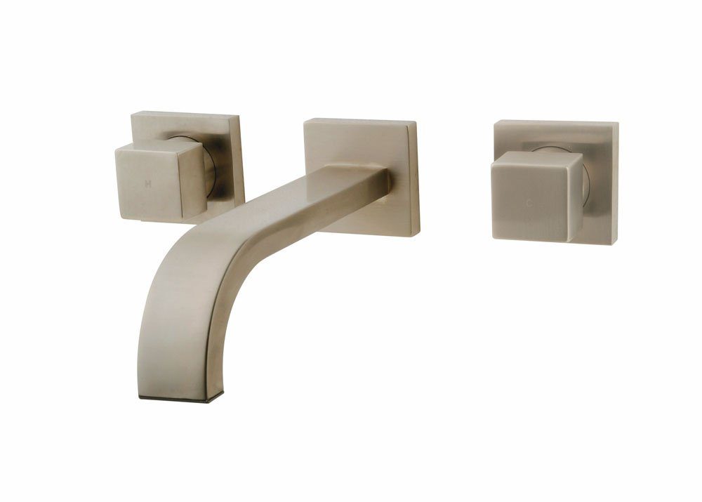 Rombo 2-knops wastafel-afbouwdeel geborsteld staal