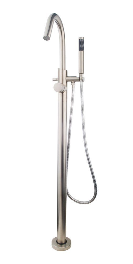 Caral vrijstaande badmengkraan compleet geborsteld staal