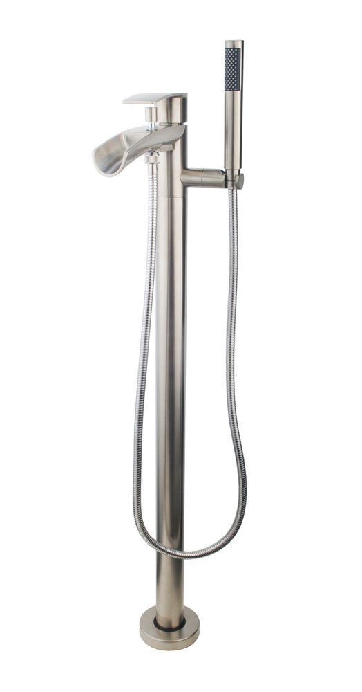 Lima vrijstaande badmengkraan waterval compleet geborsteld staal