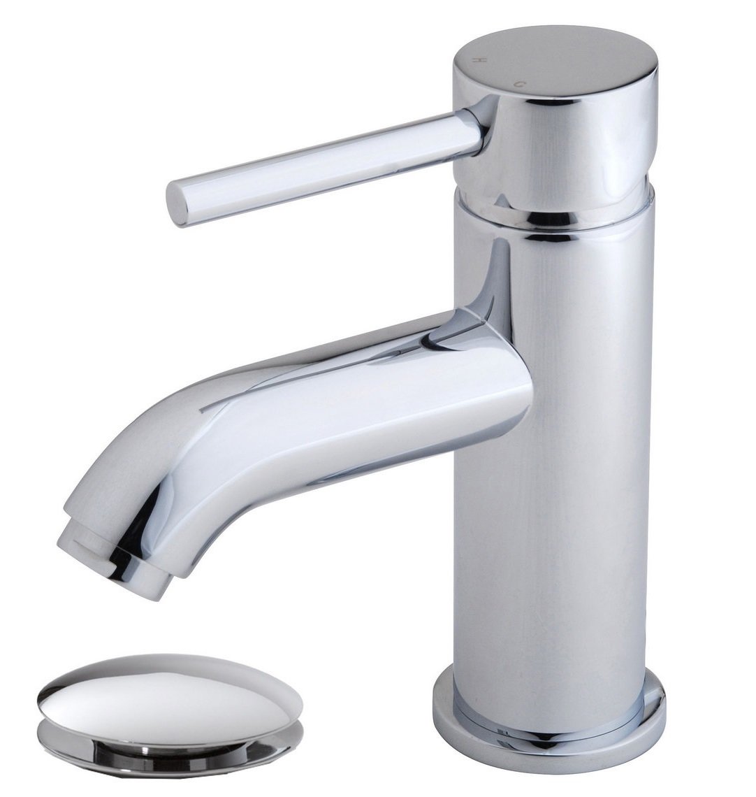 Cadans wastafelmengkraan laag+clickwaste chroom