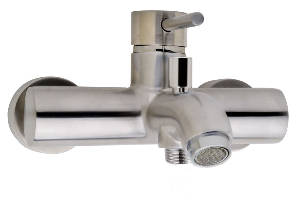 Cadans badmengkraan met omstel geborsteld staal