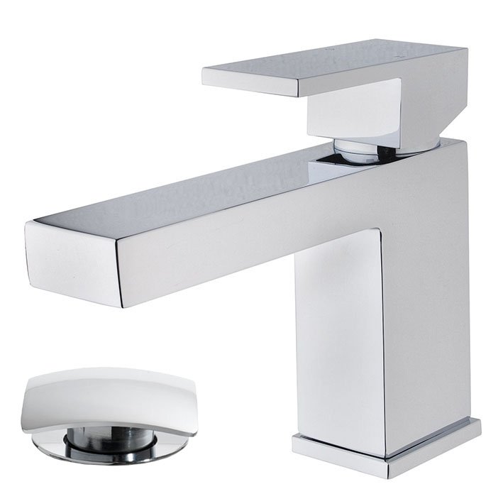 Rombo wastafelmengkraan + clickwaste chroom