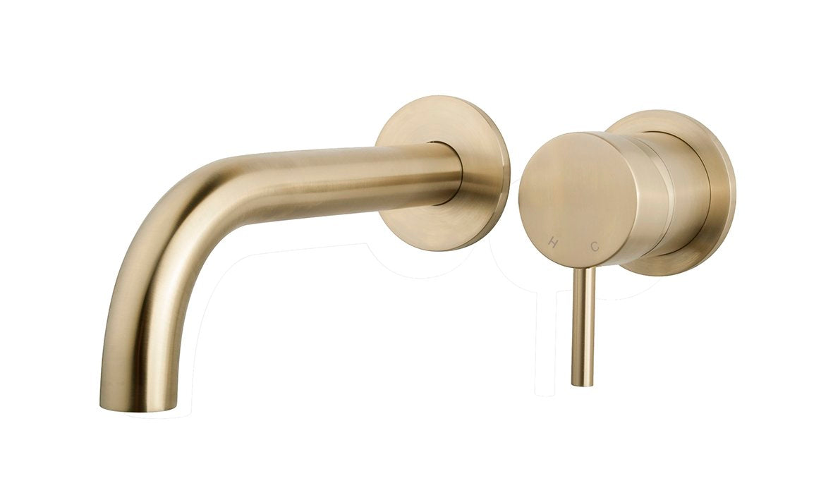 Caral Twenty eenhendel wastafel-afbouwdeel geborsteld messing