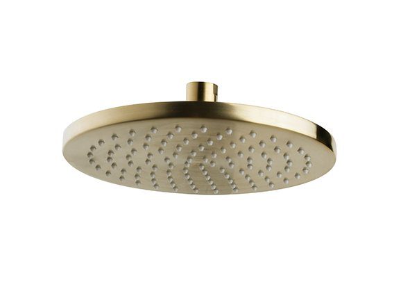 Caral hoofddouche rond 20 x 1,2 cm geborsteld messing