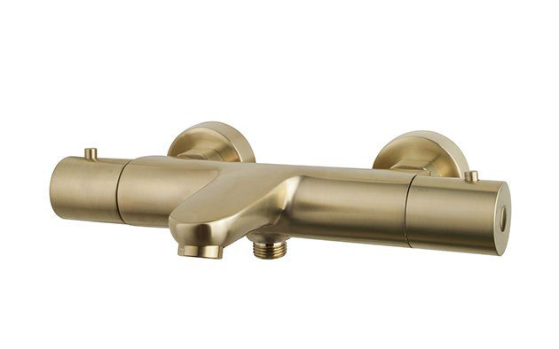 Caral badthermostaat geborsteld messing