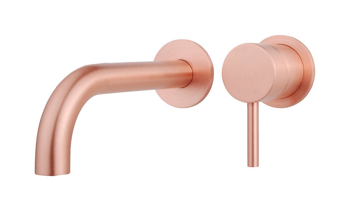 Caral Twenty eenhendel wastafel-afbouwdeel geborsteld koper