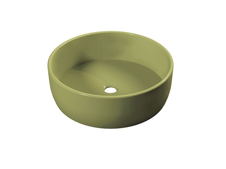 Wiesbaden Arena waskom rond 37x12 cm licht olijfgroen