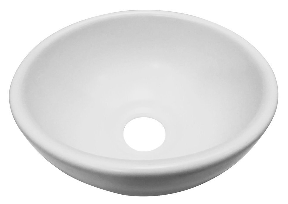 Wiesbaden - Consilio waskom -Rond - 20x9 cm - Keramiek - Mat wit