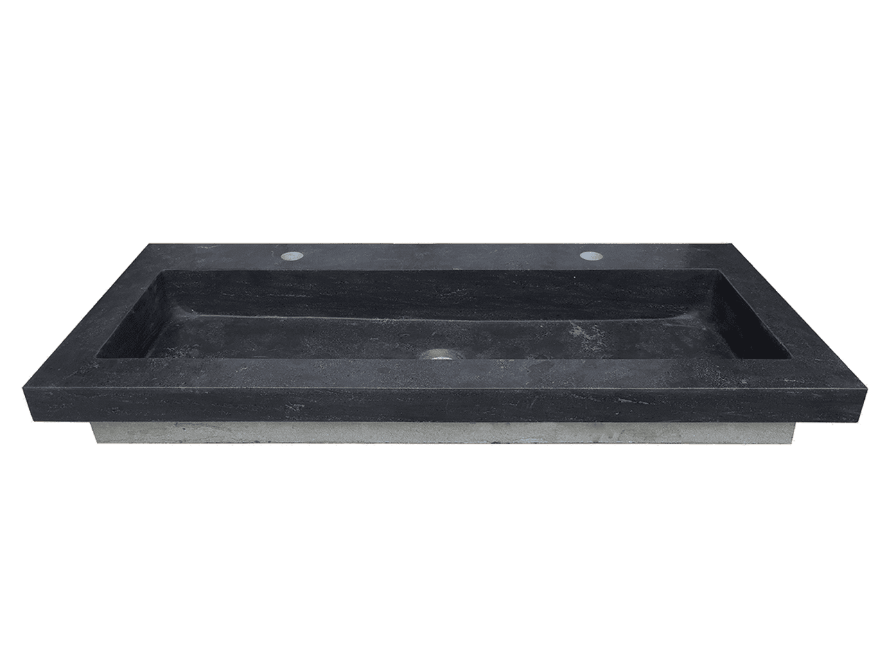 Wiesbaden - Raw wastafel - Enkel met 2 kraangaten - 120x46x5 cm - Hardsteen gezoet