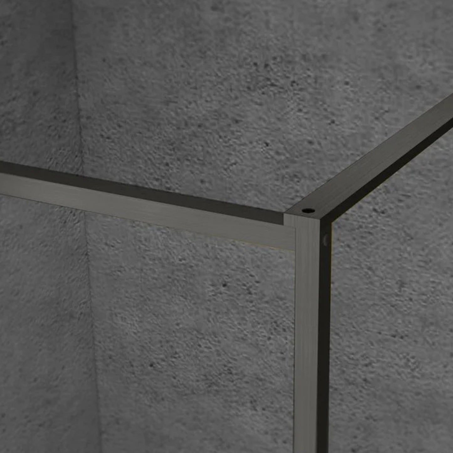 Douchewand - 90 x 200 cm – Gun Metal – Nano Coating – Geïntegreerd Handdoekrek