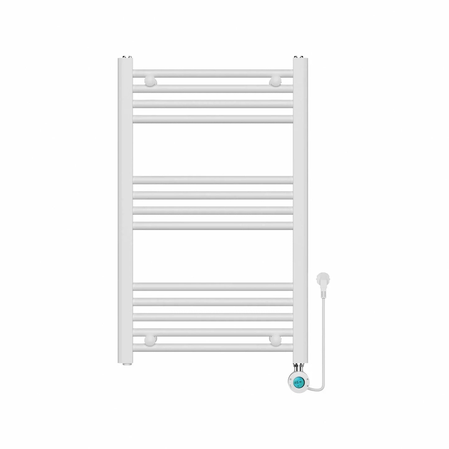 Elektrische Handdoekradiator – Met thermostaat – 80 x 50 cm – Mat wit – 300 Watt