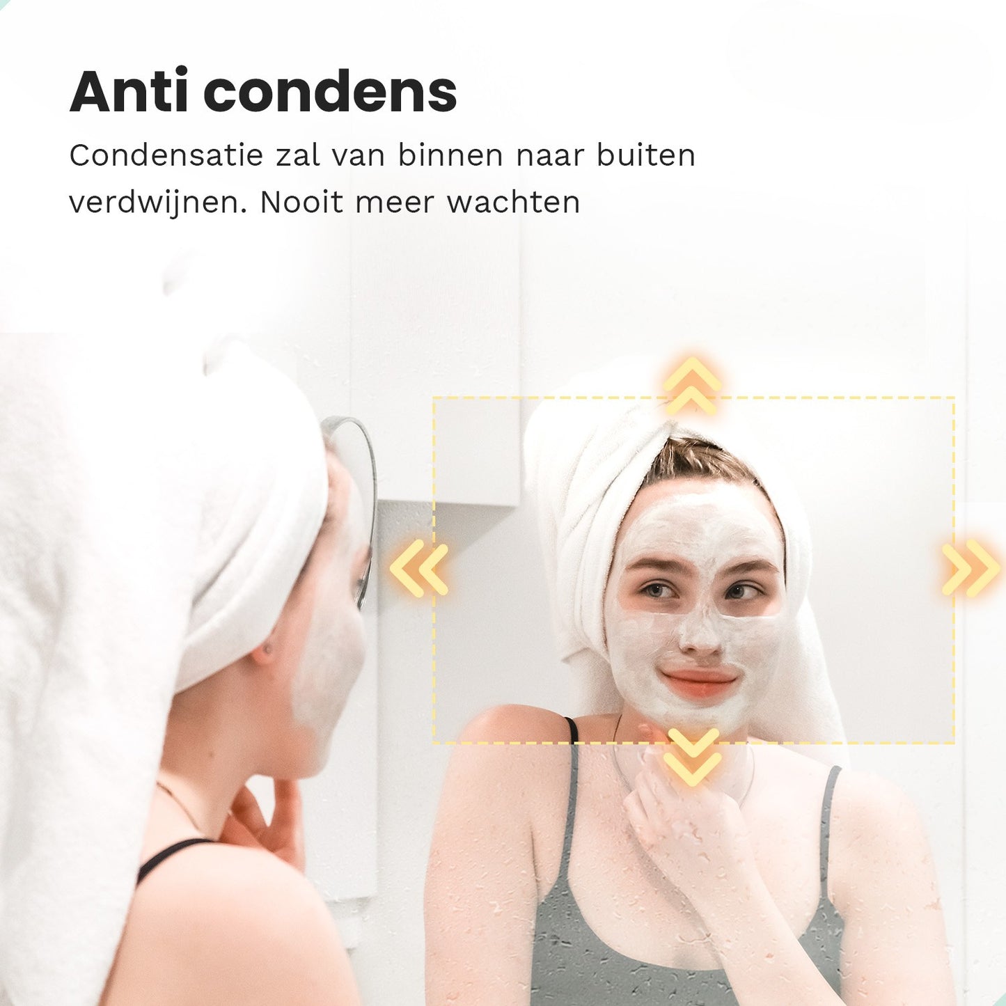 Badkamerspiegel - 180x80cm - Frameloos