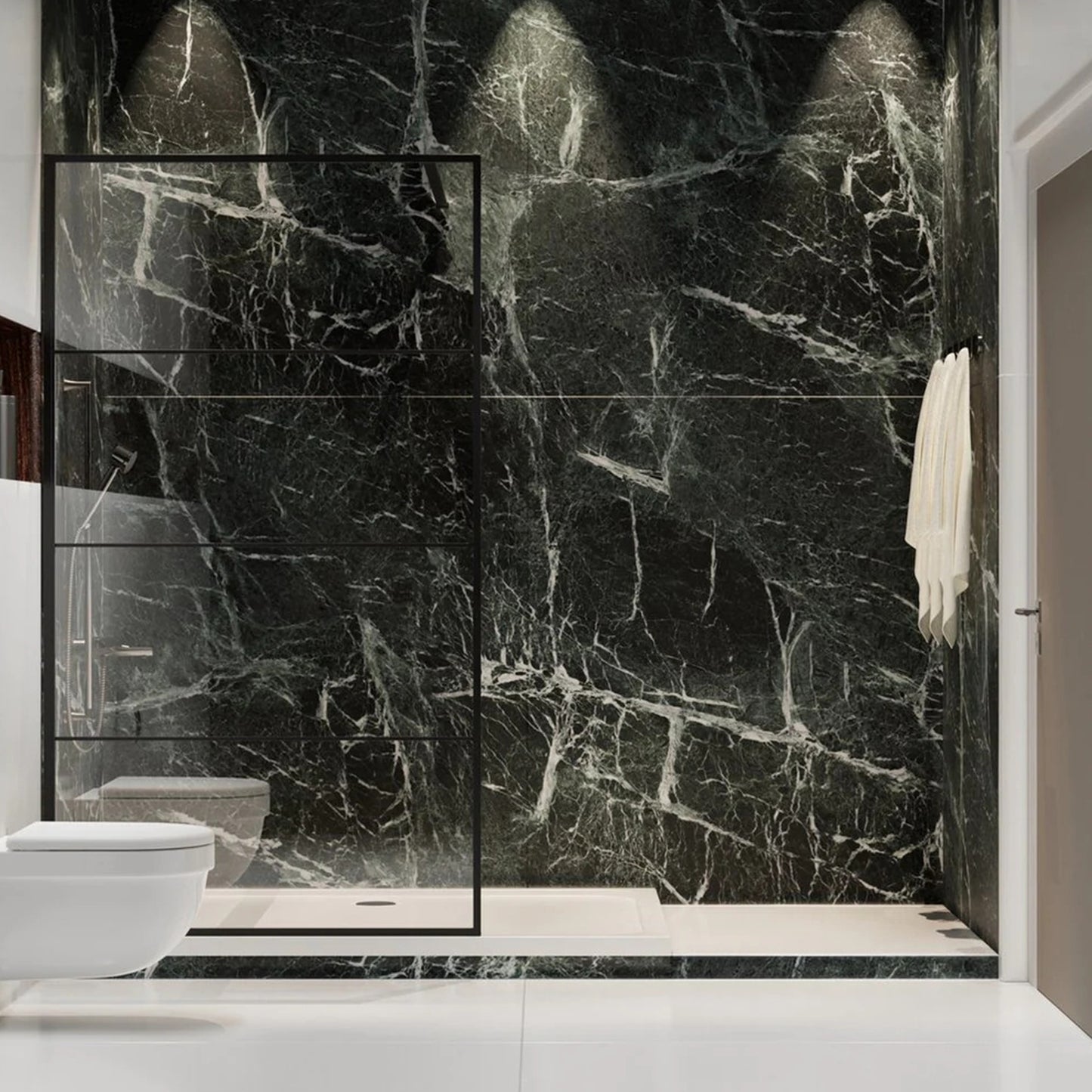 Douchewand – 90 x 200 cm - Mat Zwart – Nano Coating – Veiligheidsglas