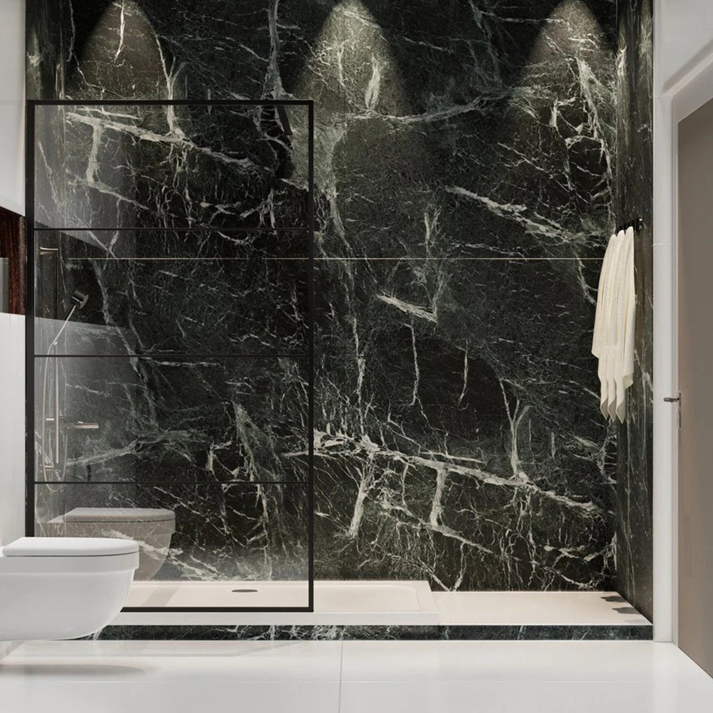 Douchewand – 100 x 200 cm - Mat Zwart – Nano Coating – Veiligheidsglas