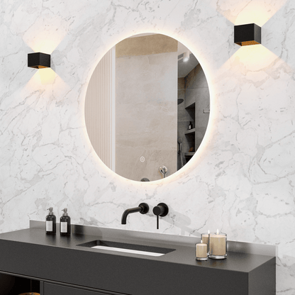 Badkamerspiegel Rond Frameloos 80 cm - Anti-Condens & Dimbaar Led