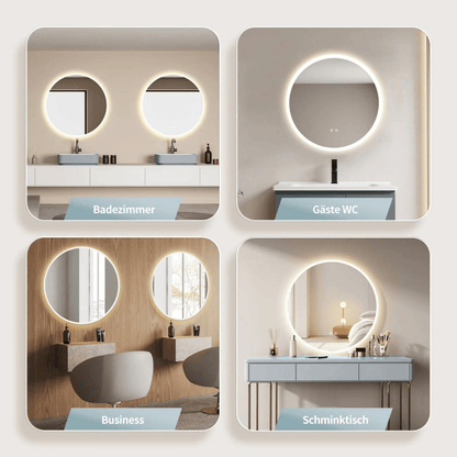 Ronde Spiegel 80 cm - Anti-Condens & Inbouw Led