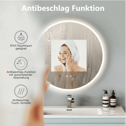 Ronde Spiegel 80 cm - Anti-Condens & Inbouw Led