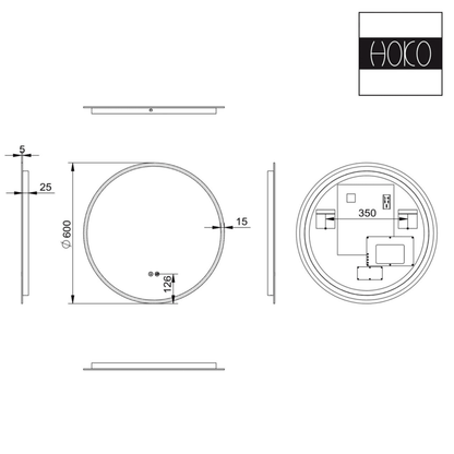 Ronde Spiegel 80 cm - Anti-Condens & Inbouw Led