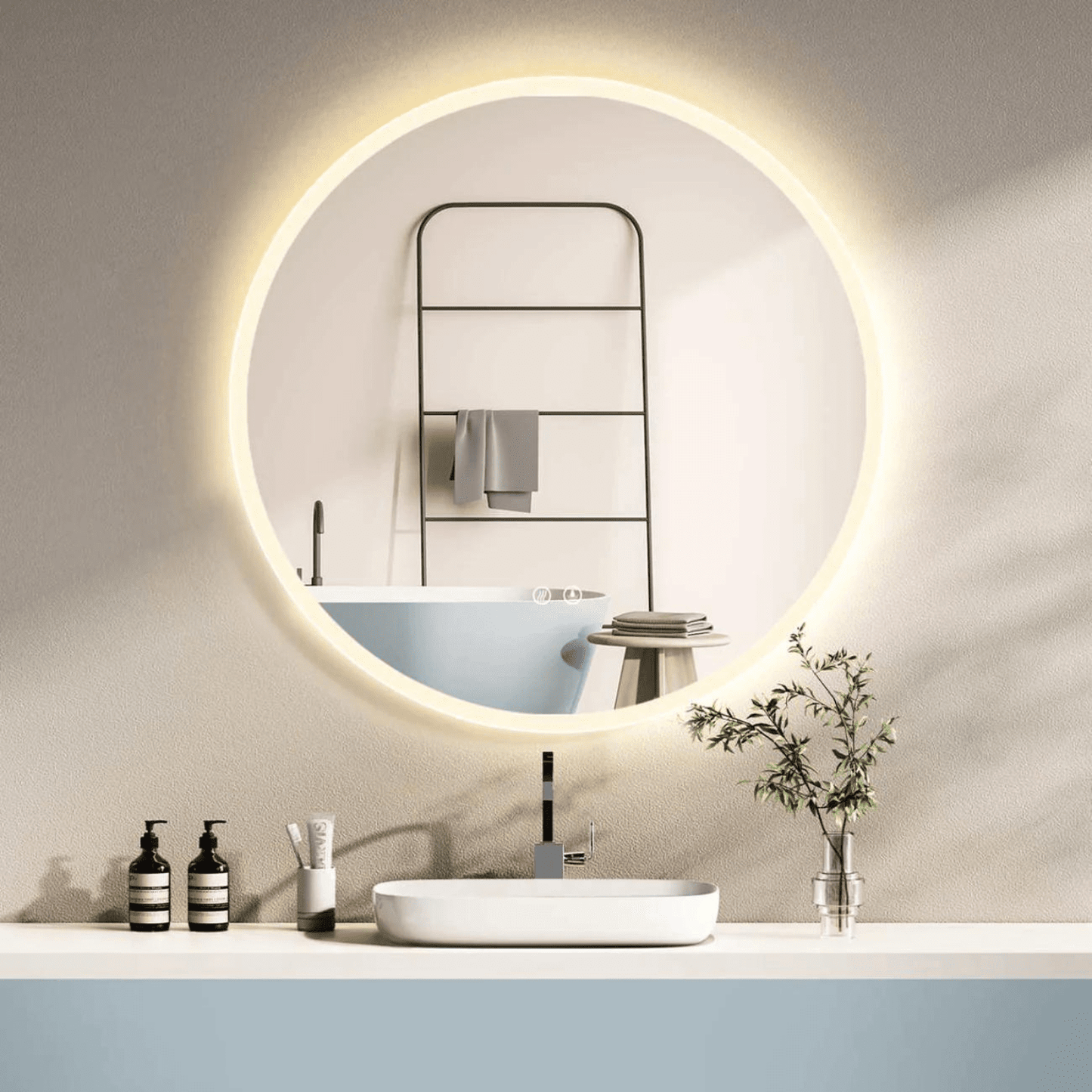 Ronde Spiegel 80 cm - Anti-Condens & Inbouw Led