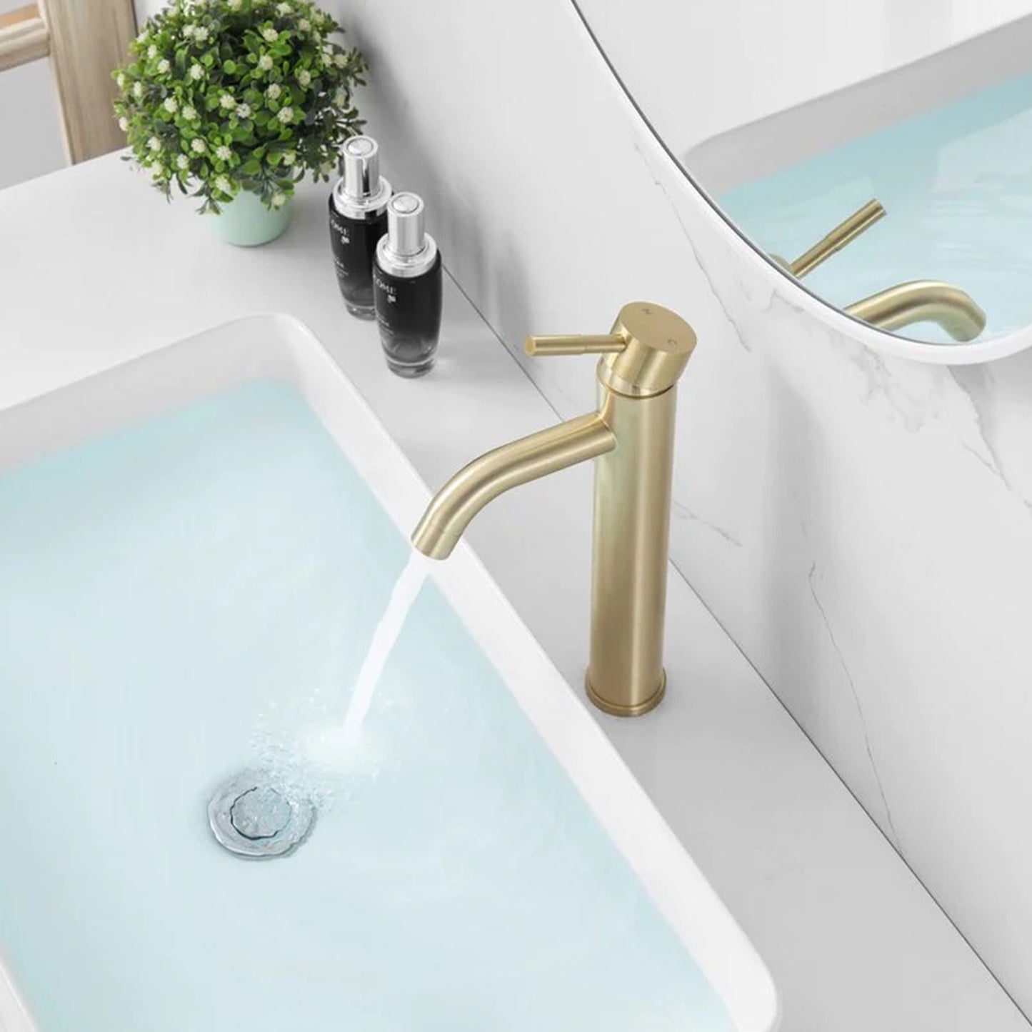Mengkraan – Geborsteld Messing Goud – Hoog