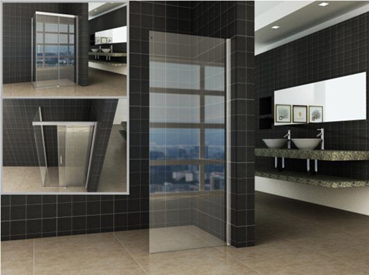 Side zijwand voor Softclose 2.0 schuifdeur en Slide nisdeur 140 cm 8 mm Nano