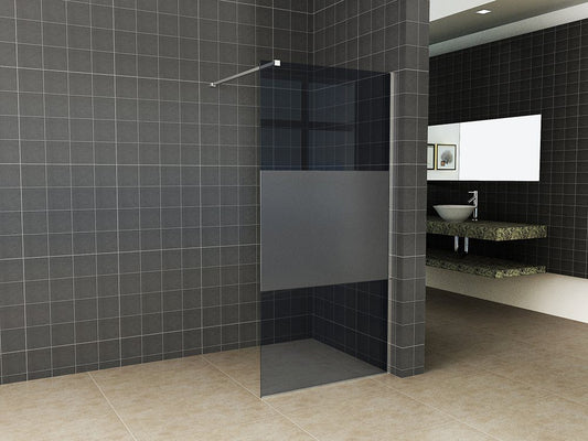 Wiesbaden - Slim glasplaat ged.mat rookglas - 900x2000 mm - 8mm - nano