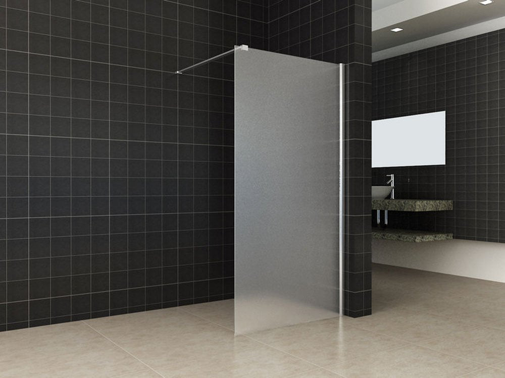 inloopdouche+muurprofiel 900x2000 10mm NANO geheel matglas