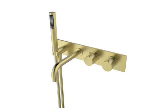 Style inbouw badthermostaat muur geborsteld messing