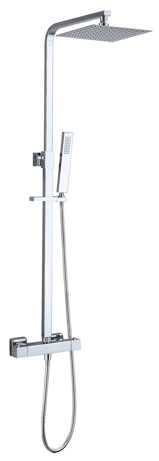 Rombo-Eco Twenty douche-opbouwset + thermostaatkraan chroom