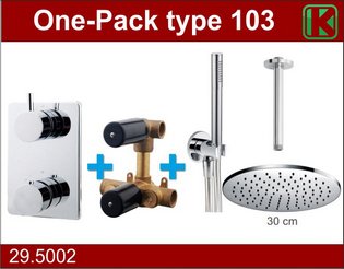 one-pack inbouwthermostaatset type 103 CHR 30cm