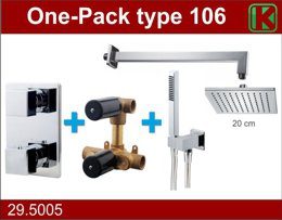 one-pack inbouwthermostaatset type 106 CHR 20cm