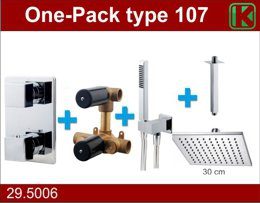 one-pack inbouwthermostaatset type 107 CHR 30cm