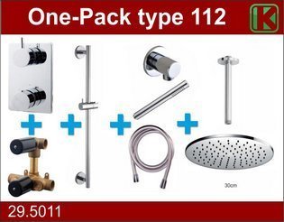 one-pack inbouwthermostaatset type 112 CHR 30cm