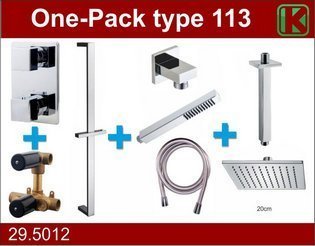 one-pack inbouwthermostaatset type 113 CHR 20cm