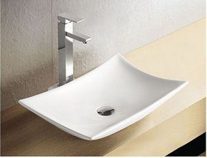 Wiesbaden - Scala waskom - Rechthoekig 56x37x10,5 cm - Keramiek - Glans wit