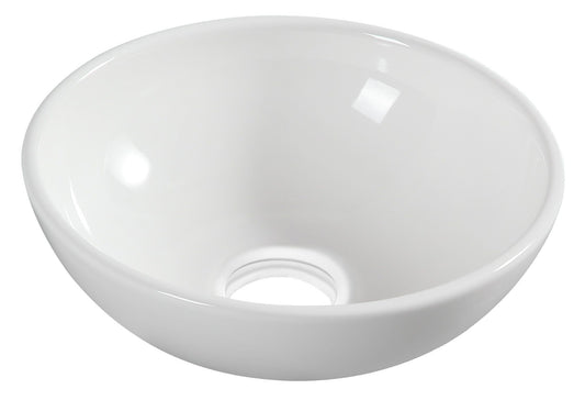 Wiesbaden - Kimo waskom -Rond - 28x10 cm - Keramiek - Glans wit