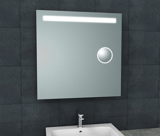 Tigris spiegel met led verlichting + scheerspiegel 800x800