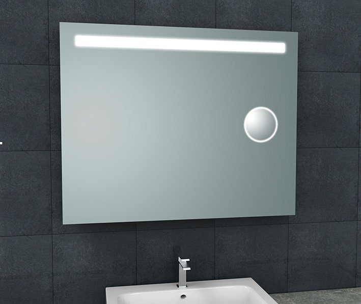 Tigris spiegel met led verlichting + scheerspiegel 1000x800