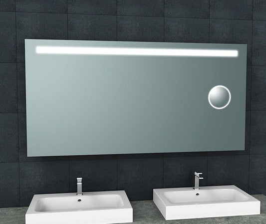 Tigris spiegel met led verlichting + scheerspiegel 1600x800