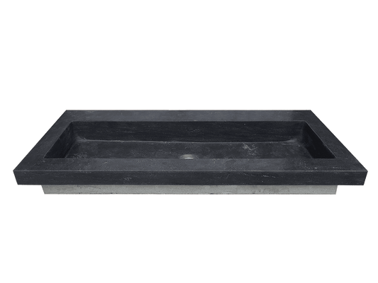 Wiesbaden - Raw wastafel- Enkel - Zonder kraangat - 120x46x5 cm - Hardsteen gezoet