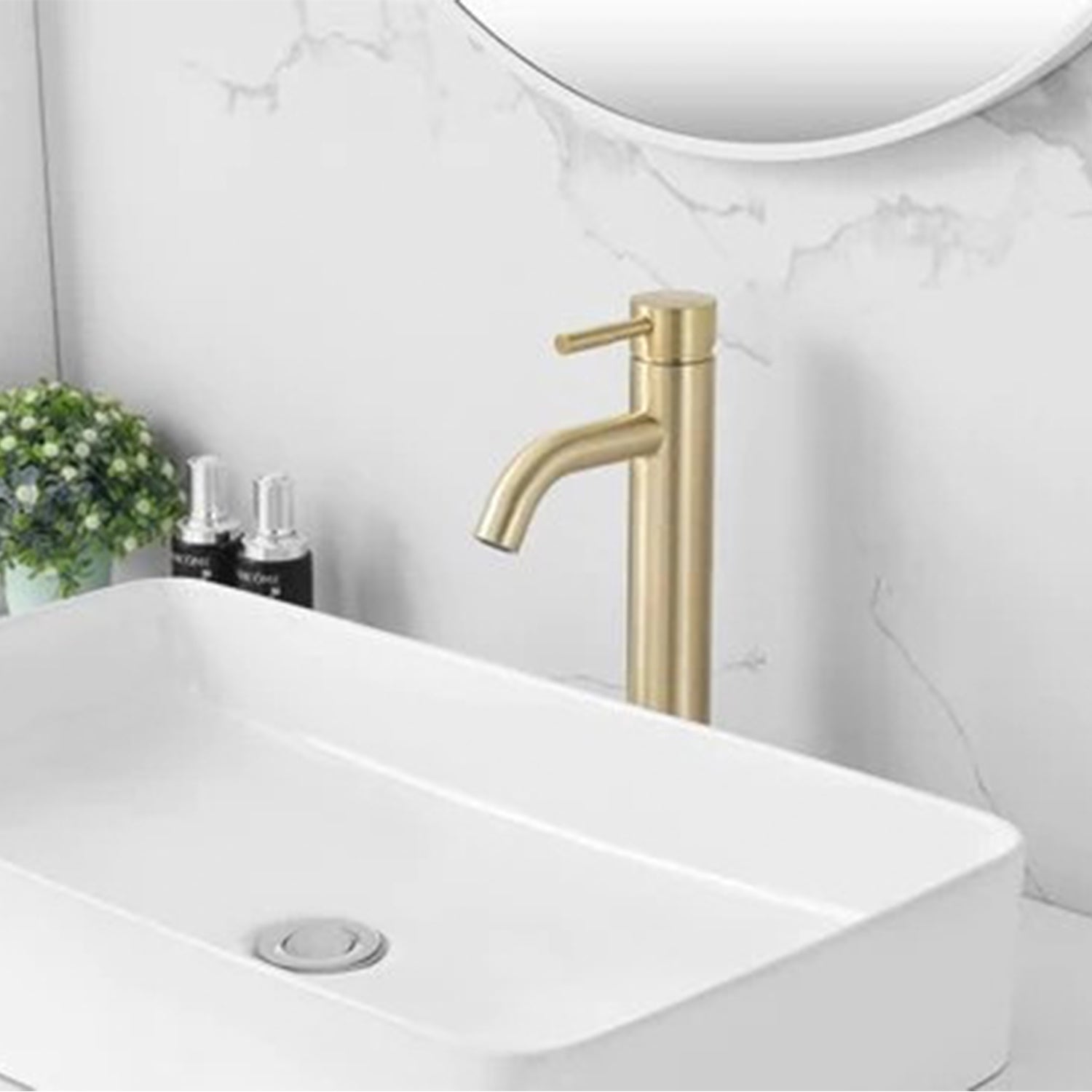 Mengkraan – Geborsteld Messing Goud – Hoog