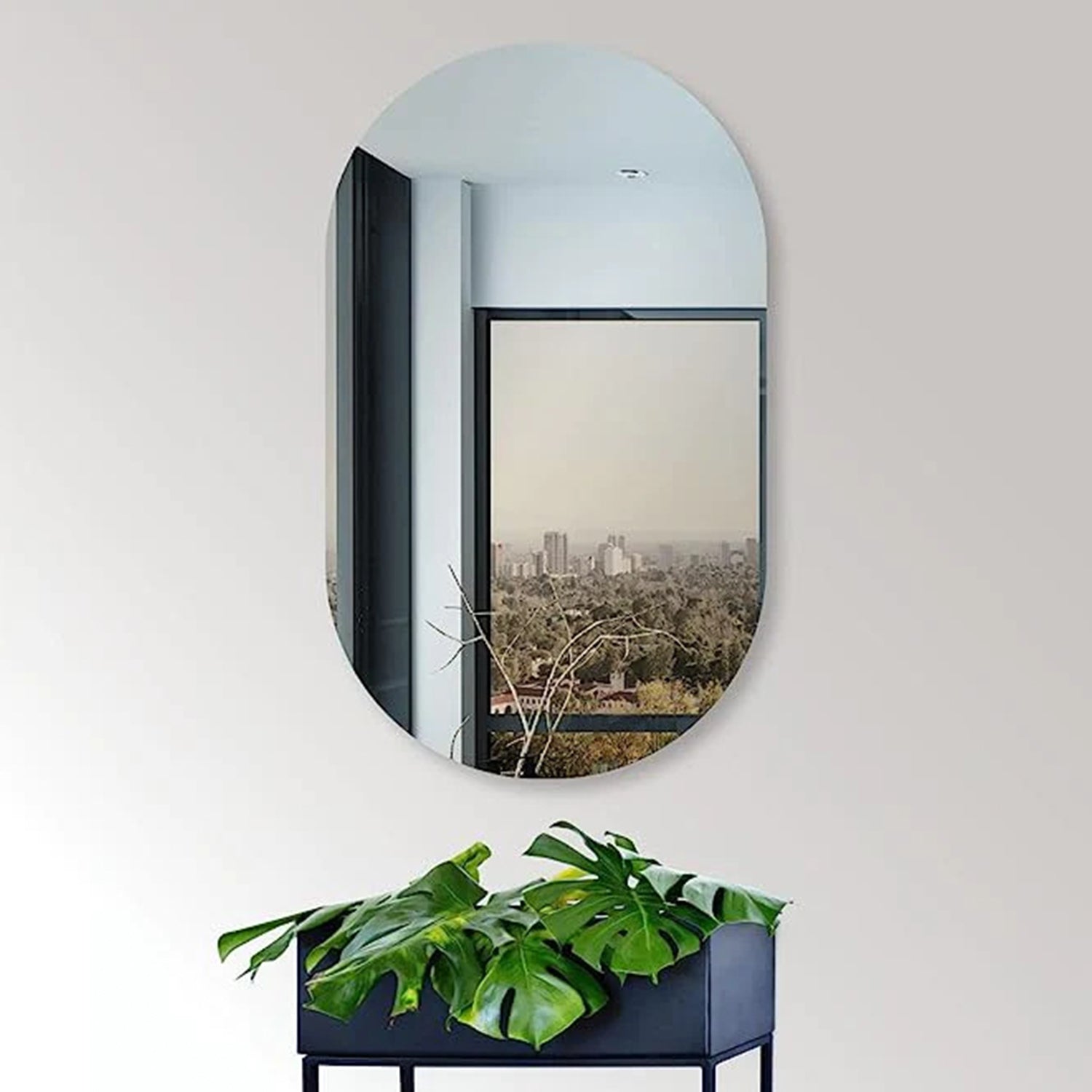 Spiegel Ovaal Frameloos 45 x 75 cm – Horizontaal/Verticaal