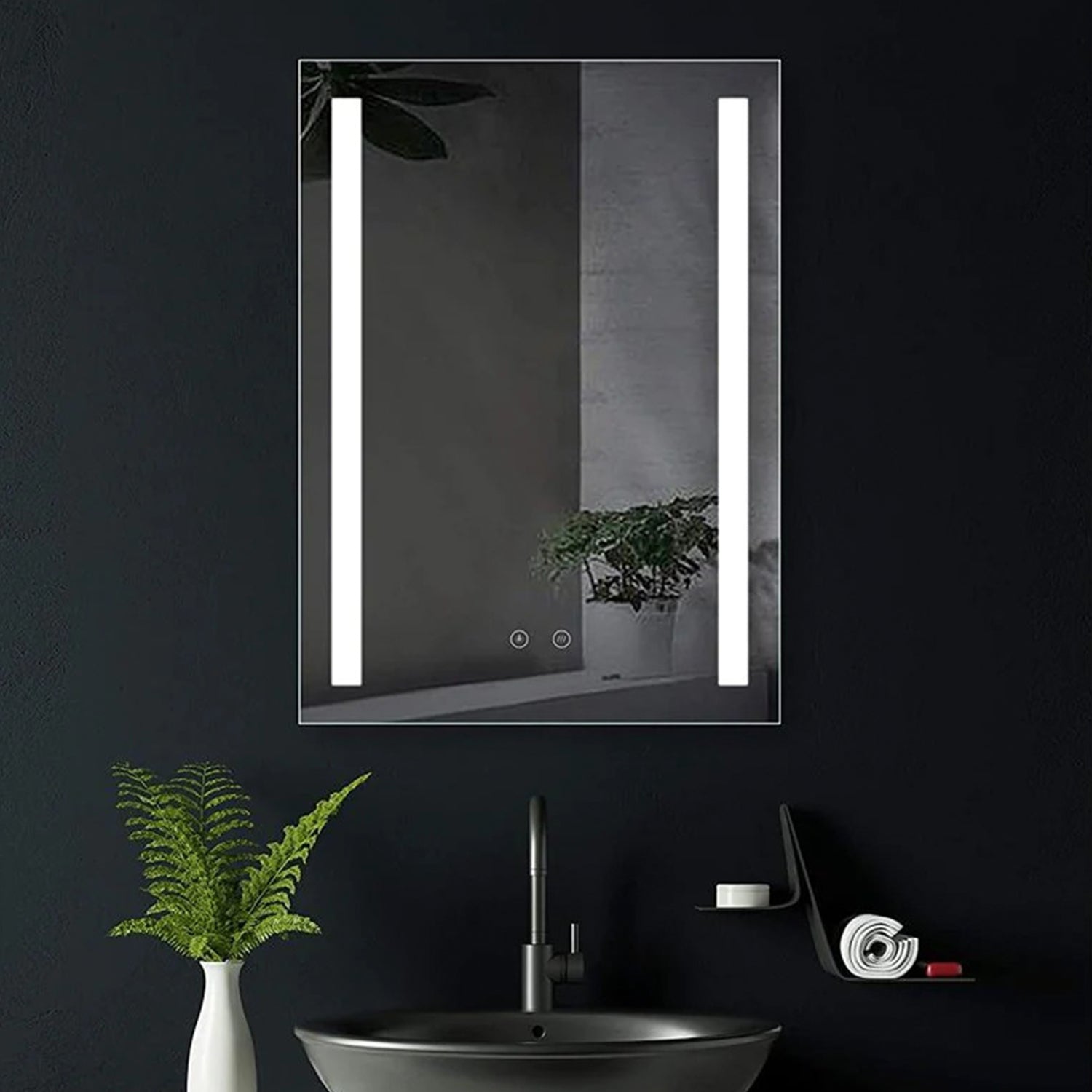 Spiegel Rechthoek Frameloos 50 x 70 cm - Anti-Condens & Inbouw Led