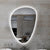 Asymmetrische Spiegel 60 x 41 cm-  Anti-Condens & LED Dimbaar